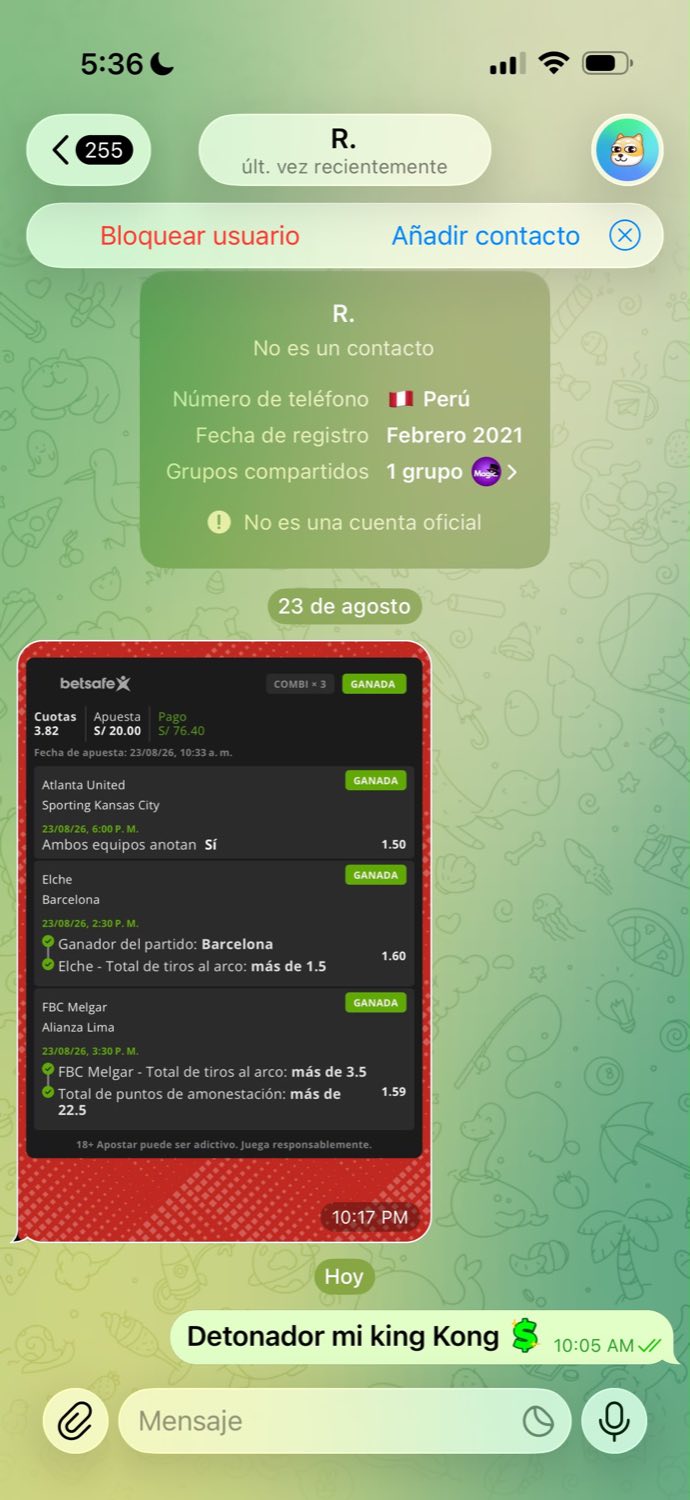Captura de un miembro de la comunidad